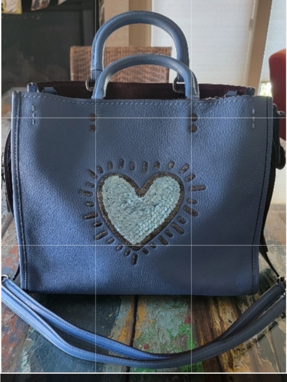 COACH  Navy Blue X Keith Haring 1941 Rogue 30 Bag BEAUTIFUL Bag  LIMITED EDITION